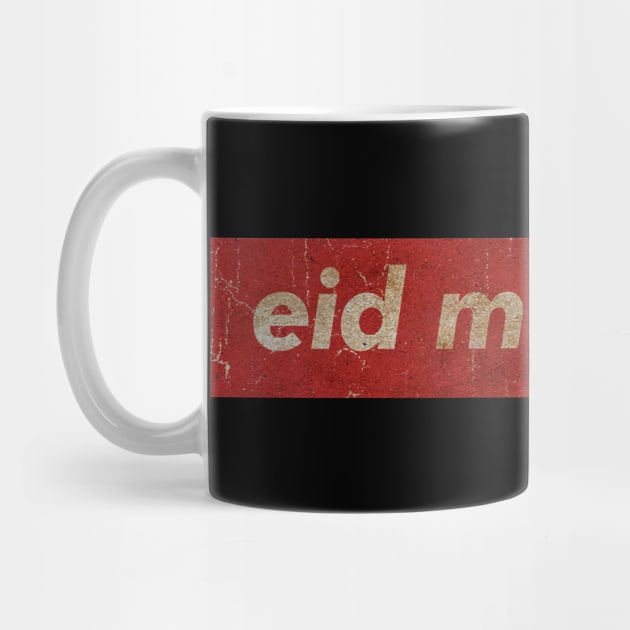 EID MUBARAK - SIMPLE RED VINTAGE by GLOBALARTWORD